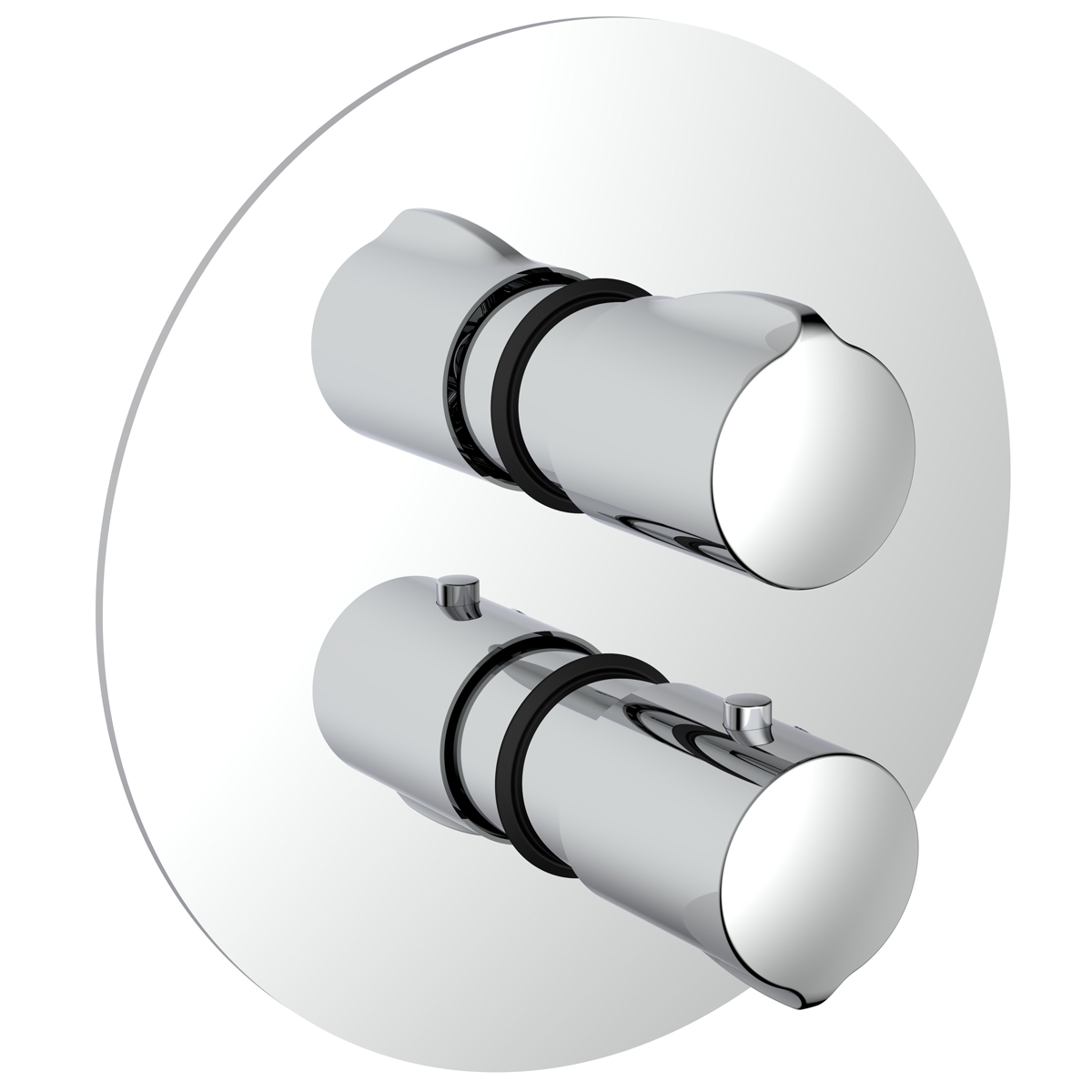 Termostatik Ankastre Duş Bataryası - Oval (Smartbox Sıva Üstü Grubu) Krom